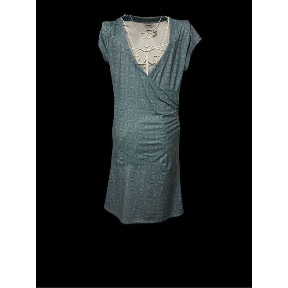 Beautiful Alpine Design Performance pullover v neck Dress Womens Blue Size medi - Picture 1 of 13